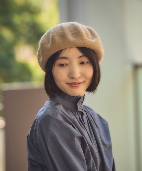 YOKOI BERET 帽子 ベレー帽 起毛リブベレー帽Celia (セリア