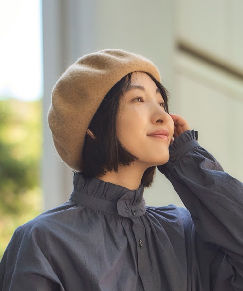 YOKOI BERET 帽子 ベレー帽 起毛リブベレー帽Celia (セリア