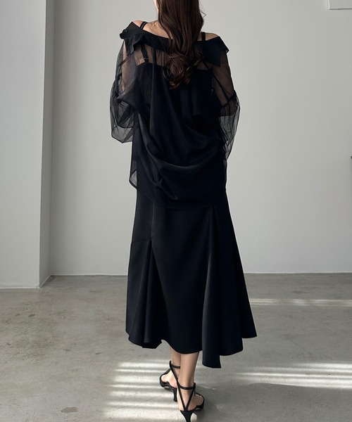 Louere ワンピース イレヘム深スリットマーメイドキャミ