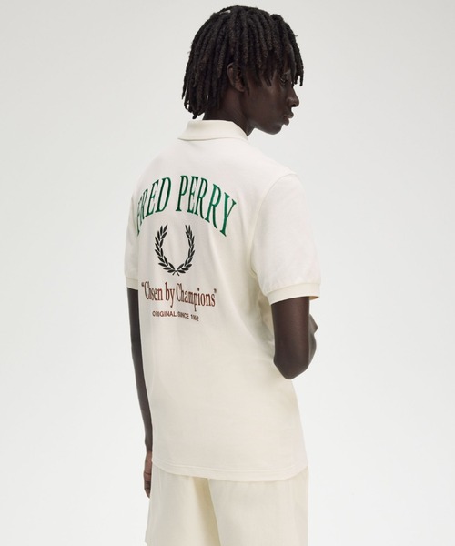 [FRED PERRY]  ロゴ刺繍ポロシャツ FRED PERRY/フレッドペリー] ツインティップライン ワンポイント