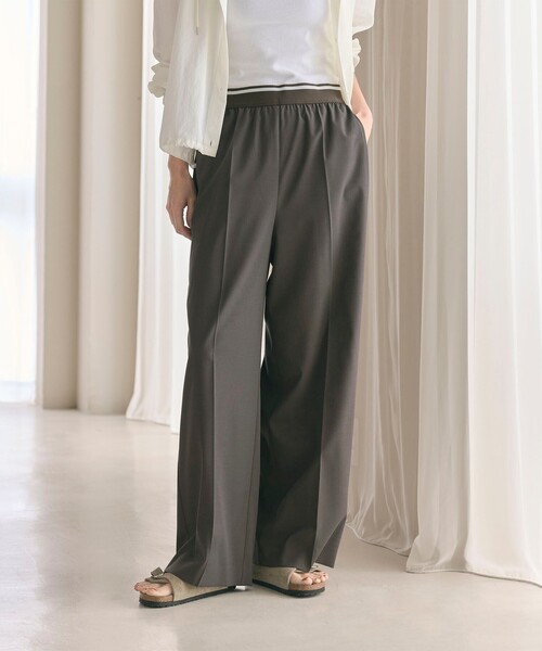 ワイドパンツ ラインパンツ　beauty&youth BEAUTY＆YOUTH UNITED ARROWS パンツ ラインゴム ワイドパンツ