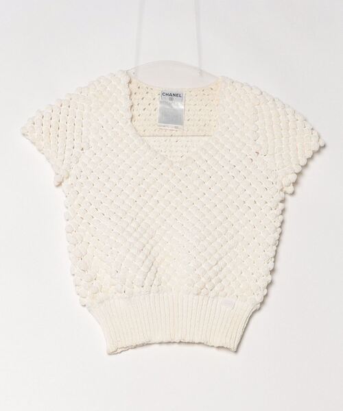 【激安アウトレット!】 CHANEL 「CHANEL」 レディース ベージュ - 半袖ニット トップス