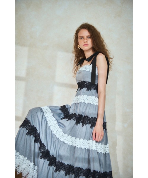 エステラケー　ボーダーレースドレス Estella.K ワンピース Saint-Tropez Lace Dress ボーダーレースドレス