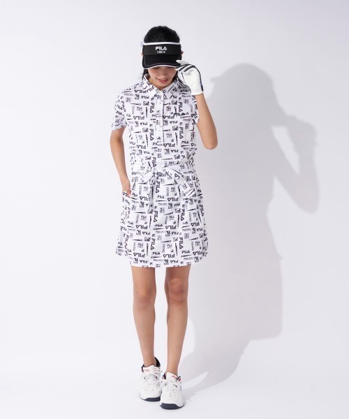FILA GOLF ワンピース 「FILA GOLF」ロゴ総柄ワンピース