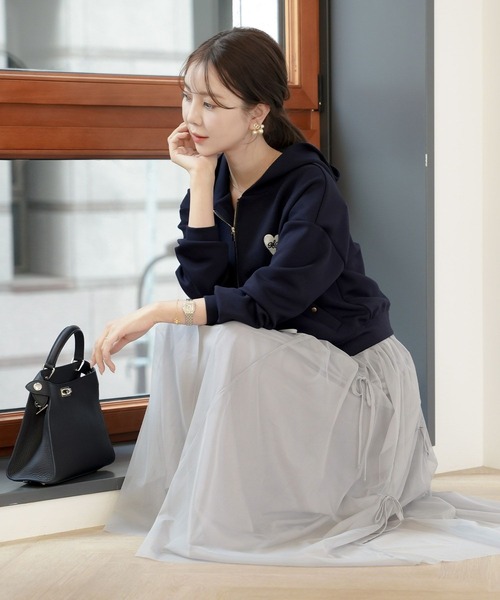 le reve vaniller（ル レーヴ ヴァニレ） パーカー ダンボールニット