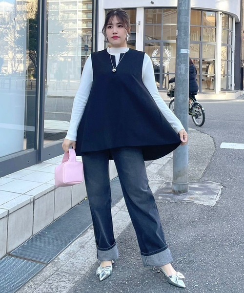 ベスト ジレ 「SINN」ツイードVネックトップス レディース Narcissus ベスト ジレ 「SINN」ツイードVネックトップス