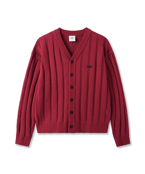 カーディガン 「OY/オーワイ」MODISH CROPPED STRIPE CARDIGAN /カーディガン レディース メンズ