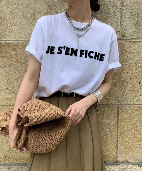 DouDou tシャツ 「新色追加」JES'EN FICHEフロッキーロゴTEE