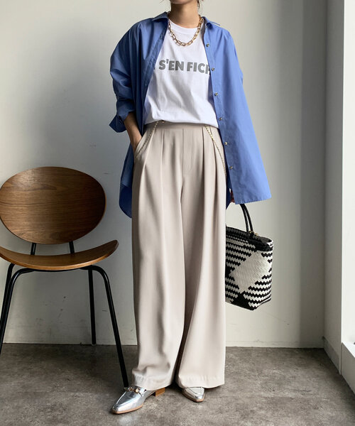 tシャツ 「新色追加」JES'EN FICHEフロッキーロゴTEE レディース DouDou tシャツ 「新色追加」JES'EN FICHEフロッキーロゴTEE