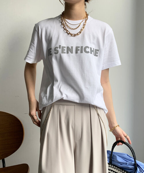 tシャツ 「新色追加」JES'EN FICHEフロッキーロゴTEE レディース 新色追加】JES'EN FICHEフロッキーロゴTEE（Tシャツ/カットソー