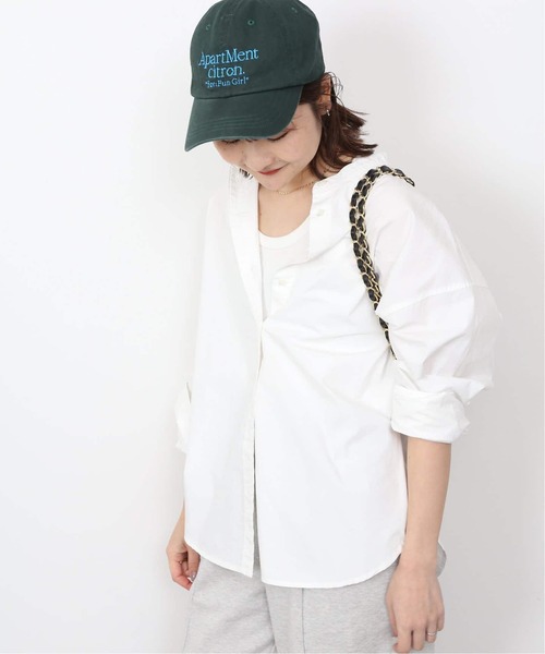 ブラウス シャツ  NAVY/ロイヤルネイビー SLOBE別注 バンドカラーシャツ レディース ROYAL NAVY/ロイヤルネイビー】SLOBE別注バンドカラーシャツ