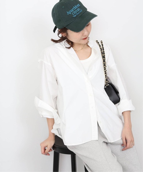 ブラウス シャツ  NAVY/ロイヤルネイビー SLOBE別注 バンドカラーシャツ レディース ROYAL NAVY ブラウス シャツ NAVY/ロイヤルネイビー SLOBE別注
