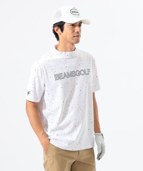 BEAMS GOLF tシャツ 「UVカット/吸水速乾/伸縮性」「MEN」ORANGE