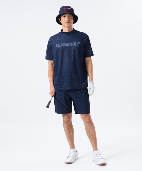 BEAMS GOLF tシャツ 「UVカット/吸水速乾/伸縮性」「MEN」ORANGE