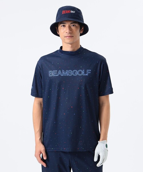 BEAMS GOLF tシャツ 「UVカット/吸水速乾/伸縮性」「MEN」ORANGE