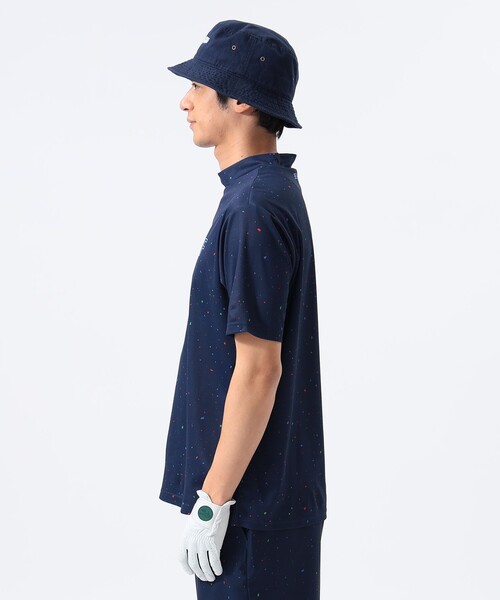 BEAMS GOLF モックネック半袖シャツXL ストレッチ BEAMS GOLF（ビームス ゴルフ）ORANGE LABEL / サイドロゴ