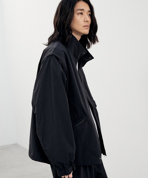 ブラック レザージャケット zozotown wym AW 2WAY レトロライク 3Dポケット シンセティックレザー
