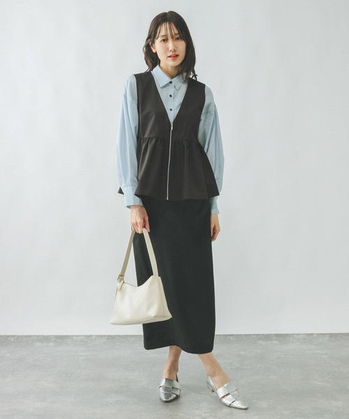 Water Repellentストレッチ ペプラムベスト 05584629800-p.jpg?ts=
