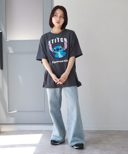 Disney（ディズニー） tシャツ 「Disney/ディズニー」スティッチ