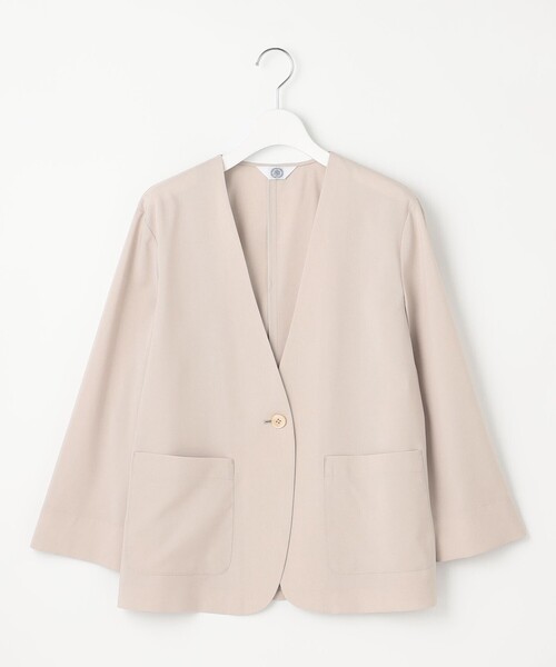 【セオリーリュクス】美品✨洗える リネン ストレッチ ノーカラージャケット Theory luxe - 【セオリーリュクス】美品✨洗える リネン ストレッチ