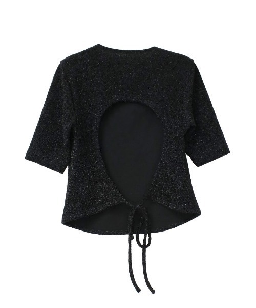 COEL（コエル） tシャツ バックオープングリッターTシャツ レディース