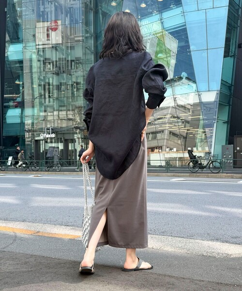 fredy emue（フレディエミュ） ブラウス シャツ LINEN100バンドカラー