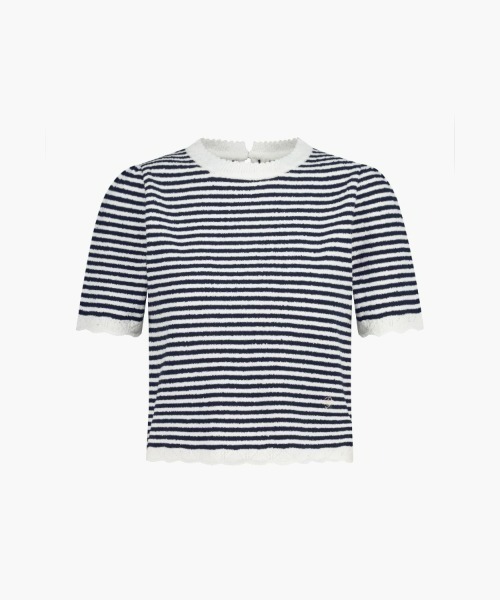 tシャツ boucle stripe half sleeve pullover レディース