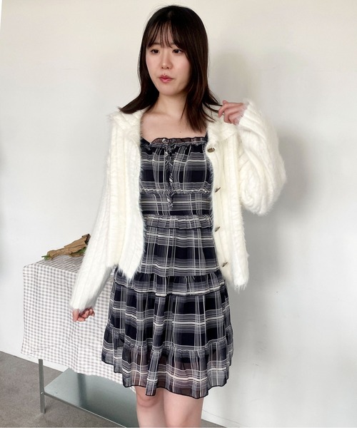 激カワ♡タグ付き未使用 ヴィヴィアン オーブ リボン フリルチェックワンピース Mejoul ワンピース チェックフリルキャミワンピース : ZOZOTOWN Yahoo