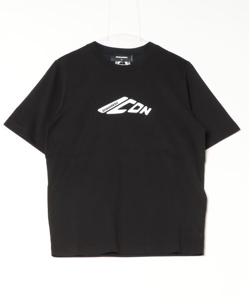 DSQUARED2 ブラック 半袖Tシャツ DSQUARED2（ディースクエアード） tシャツ 半袖 Easy Fit Tee/0252