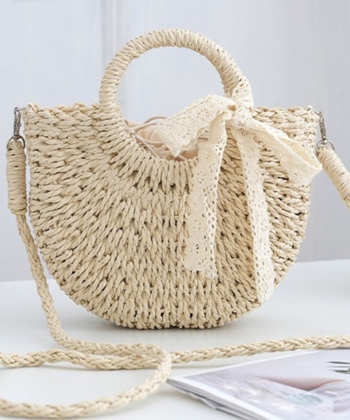 リボンモチーフカゴバッグ　2wey Frene同等品 新品】リボンモチーフカゴバッグ 2wey Frene同等品 - バッグ