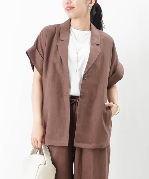 希少完売品✨エルネスト リネン テーラードジャケット made in italy セール】 リネンライクテーラードジャケット （テーラード
