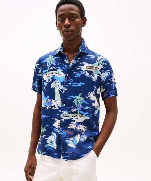 トミー ヒルフィガー   プリントショートスリーブシャツ （マルチ） トミー ヒルフィガー TOMMY HILFIGER プリントショートスリーブ