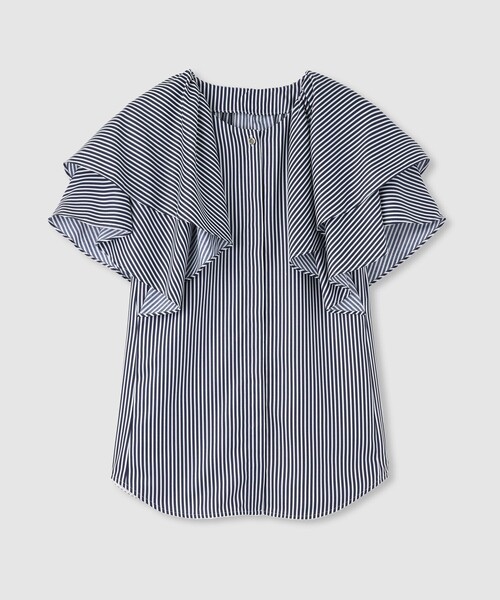 Drawer 完売品　ダブルラッフルスリーブ ブラウス　定価50,600 Drawer 完売品 ダブルラッフルスリーブ ブラウス 定価50,600
