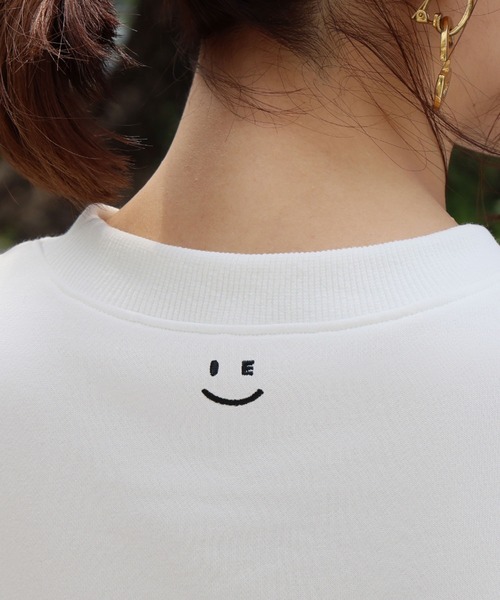ELFRANK tシャツ ワンポイント刺繍 ノースリーブ スウェット トップス