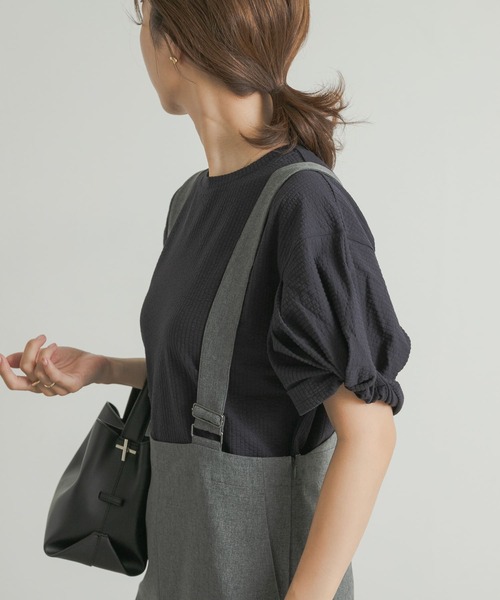 「URBAN RESEARCH DOORS」 半袖カットソー MEDIUM ネイビー レディース