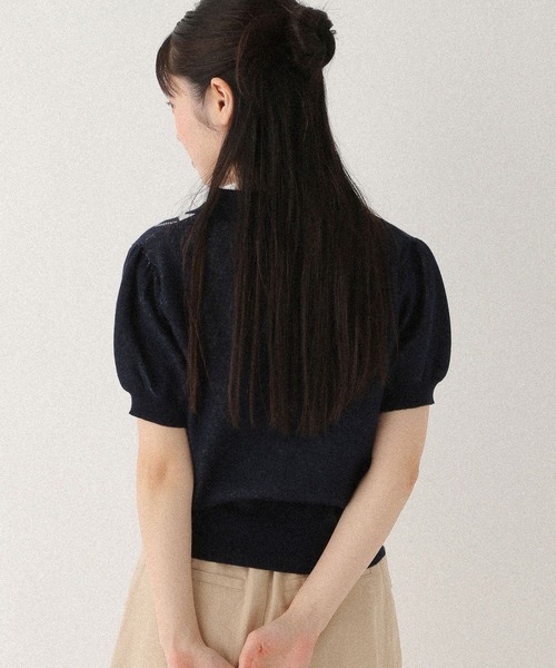 Heather ニット セーター アーガイルニット（半袖） 577054