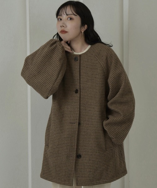 lawgy（ラウジー） ノーカラーコート FREE ベージュ レディース