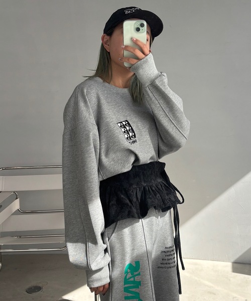 「SANSeLF」 長袖カットソー FREE グレー レディース