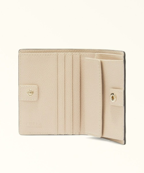 極美品✨フルラ コンパクト ミニウォレット カメリア ミニ財布 ホワイト 白 FURLA フルラ Furla Camelia コンパクト財布 S LAGUNA ライト