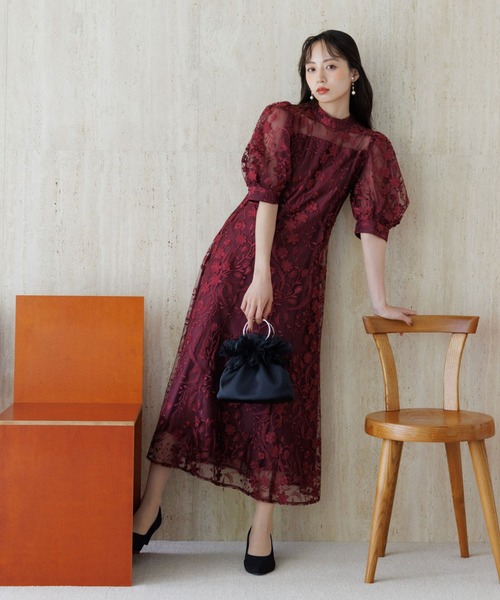 form forma（フォルムフォルマ） ドレス 3Dフラワーバックシャンドレス