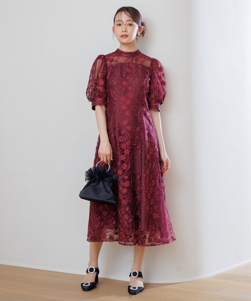 form forma ドレス form forma（フォルムフォルマ） ドレス 3Dフラワーバックシャンドレス