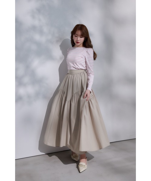 最終価格　herlipto スカート 新色】Gather Balloon Long Skirt