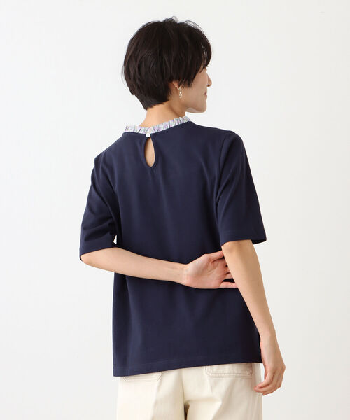 「Afternoon Tea」 半袖カットソー MEDIUM ネイビー レディース