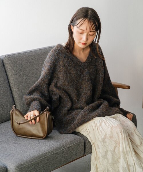 Kastane ニット セーター 「WEB先行/前後2WAY/2025AW」メランジV