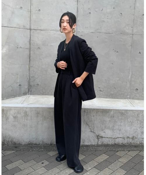 TODAYFUL ノーカラーブラックジャケット TODAYFUL 「TODAYFUL」 ノーカラージャケット 38inch ブラック