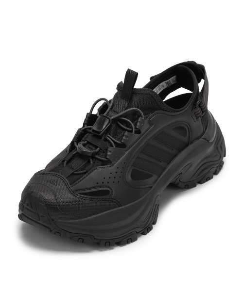 「adidas」 サンダル 29.5cm ブラック×ブラック メンズ_画像4