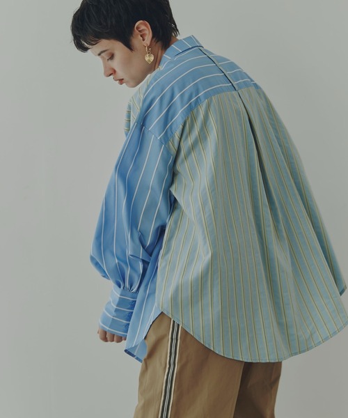 「GENE HEAVENS」 長袖シャツ FREE ネイビー レディース_画像9