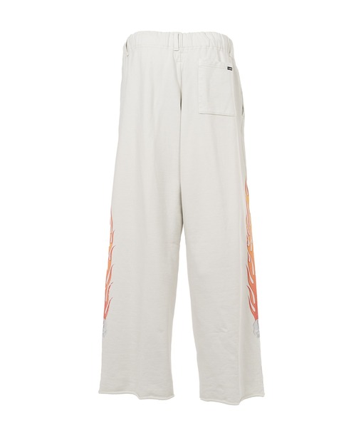 KAMIYA スウェットパンツ ジャージ “Skull Flame” Distressed Sweat