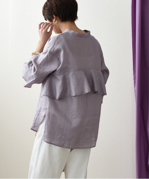 「Eimee Law」 7分袖ブラウス 38 ライトカーキ レディース_画像3