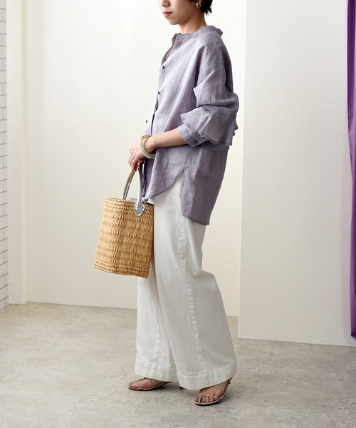 「Eimee Law」 7分袖ブラウス 38 ライトカーキ レディース_画像7